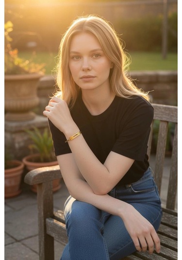 Altın Tekli Kaburga Kelepçe Bilezik