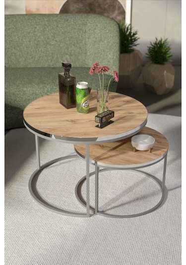 Orta Sehpa Ikili Lüx Specıal Gümüş Ceviz