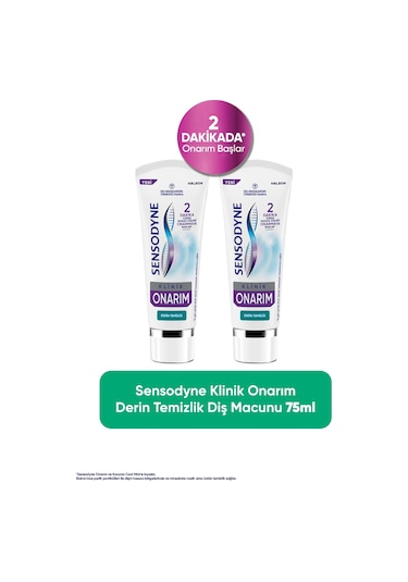 Sensodyne Klinik Onarım Derin Temizlik Diş Macunu 2 x 75 ML
