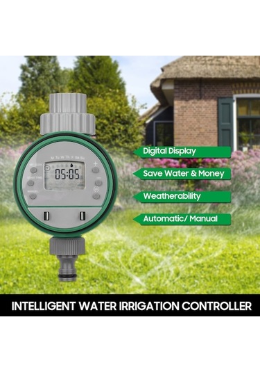 Pazly Dijital Otomatik Sulama Zamanlayıcı, Pille Çalışan Akıllı Su Kontrol Cihazı - Bahçe Çim Sera İçin