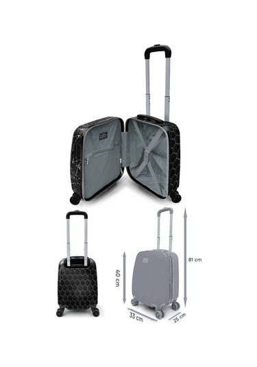 Coral High Erkek Çocuk Siyah Beyaz Futbol Desenli Çocuk Valizi Ve Seyahat/spor Çantası Seti Çok Renkli