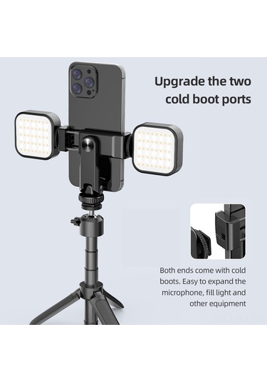 Kangvka Plastik Telefon Tutucu 360 Derece Döner 2 Soğuk Ayaklı 60-90mm Genişlik Siyah