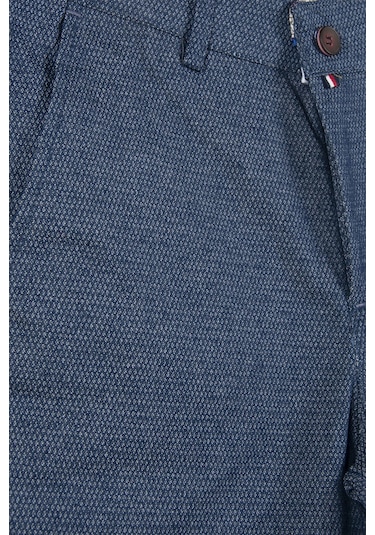Terapi Men Erkek Mavi Slim Fit Keten Şort Çokrenkli5