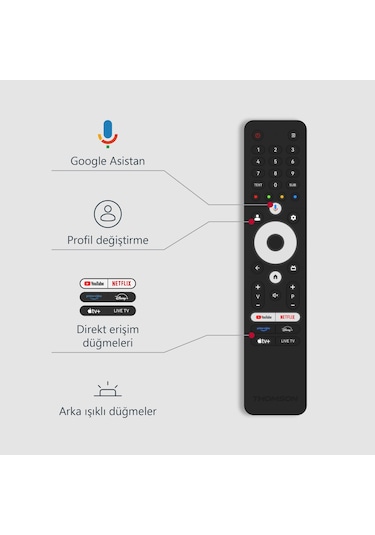 Thomson 55QG7C14 55" Google Smart QLED Pro LED Tv