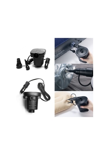 Trendooze Yatağı Tekne Taşınabilir Siyah Şişme Şişirme Pompası Pompa Oto Kamp İçin Hava Hava Hava Elektrikli Dc Araba Araba 50w 12v Vw Siyah