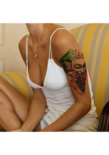 Çılgıntrend Geçici Joker Dövme Tattoo - Renkli Çok Renkli