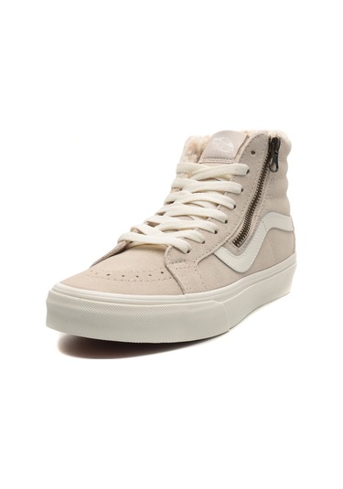 0007NZBLL1-R Vans Sk8-Hi Reissue Side Zip Spor Ayakkabı Krem