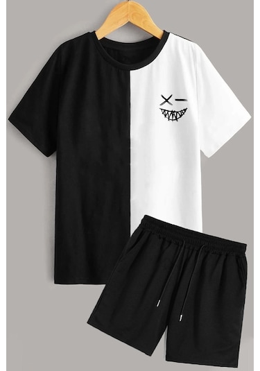 Brooklyn Şort T-shirt Eşofman Takımı Siyah3 Siyah