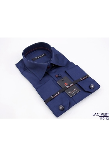 Dicotto Klasik Kesim Micro Kumaş Kol Düğmeli Erkek Gömlek 17 Renk Beyaz