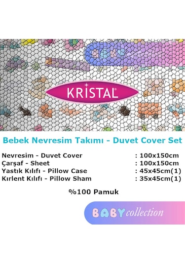 Kristal Princess Bebek Nevresim Takımı Pamuk