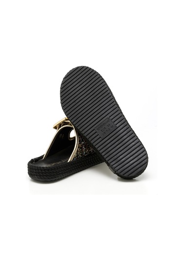 Ath20-20001 Bohonomad Athens Kadın Terlik Siyah Şönil Siyah