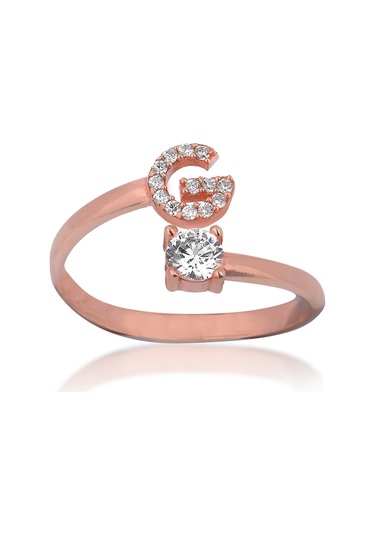 Zirkon Taşlı Pırlanta Montür Rose Altın Kaplama G Harfli Gümüş Yüzük Jwlera.com Da Rose Kaplama Harf Gümüş Yüzük Trendlerini Yakından Takip Edin. Detaylı Bilgi İçin Hemen Tıkla Gümüş - Rose Gold