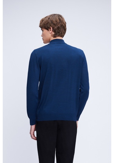 İndigo Regular Fit Düz Yarım Balıkçı Yaka Yünlü Triko Kazak 34221024a003 85 34221024a003 85 1218120 İndigo