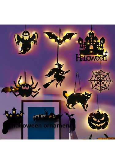 Yifomall Halloween Kedi Figürlü Led Işıklı Süs, Akrilik Kabuk, Ip44 Koruma, Parıltı Efekti, 4.5v Pil Dahil, Ev Dekorasyonu İçin Korku Atmosferi Oluşturucu Açıkartma