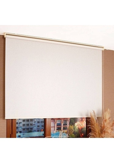 Kidmex Krem Modern Stor Perde Eteksiz