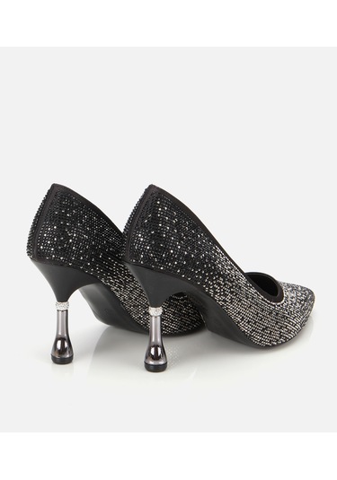Hotiç Kadın Siyah Taşlı İnce Topuklu Stiletto 01ayh314780a100 01ayh314780a100 Siyah