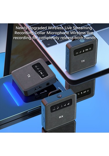 Samdoo Küçük Taşınabilir Kablosuz Yaka Mikrofonu - 2.4g Ultra Düşük Gecikme, Akıllı Gürültü Engelleme, Canlı Yayın Ve Ses Kaydı İçin