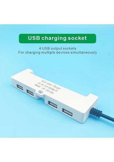 Motion003 6v 6w Güneş Enerjili Şarj Şeridi 4 Usb Portlu 600 800ma Çıkışlı 5 Metre Kablo