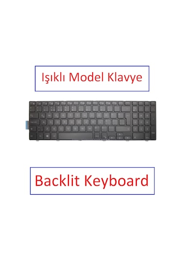 Siyah-ışıklı, Notebook Klavye - Inspiron G7p48 Muadili İle Uyumlu