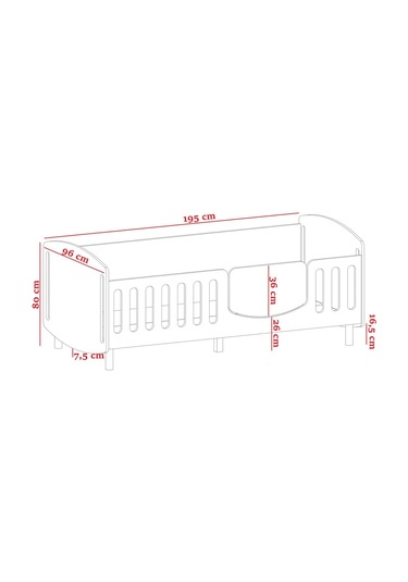 Meltem Kids Sweet Bear Çocuk Odası Montessori Karyola 90x190 Cm Bear 90 x 190 CM