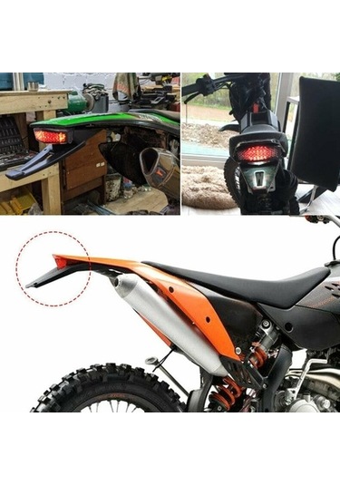 Didadodo 5 In 1 Motosiklet Led Sinyaller, Fren Lambası, Plaka, Kırmızı Altın Küçük Boyutlu Altın