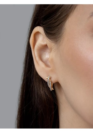 Veronika 925 Ayar Altın Kaplamalı Gümüş Küpeler 216199959 Altın