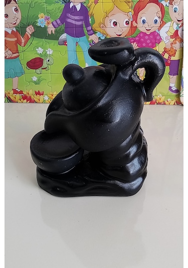 Dekoratif Çaydanlık Tasarımlı Geri Akış Şelale Tütsülük Siyah