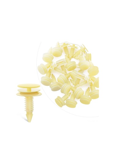 Mufunye Gm 10153057 Nylon Kapı Panel Klampları, Beyaz, 25 Adet - Otomobil İç Panel Sabitleyici, Tekrarlı Kullanım, Güçlü Tutma