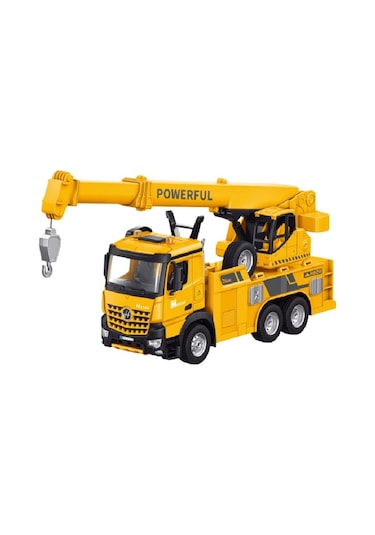 Uzaktan Kumandalı Sesli Işıklı Uzayan Vinç Kamyon 38 Cm Sarı
