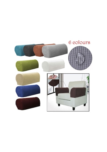 Reedark Kırmızı Renkli Yıkanabilir Elastik Koltuk Koltuk Sandalye Kol Koruyucu Örtüsü 1 Çift - Poliester Malzeme - Moda Stili Koyu Kırmızı