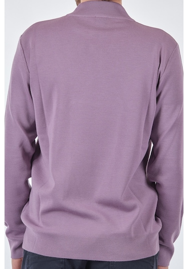 De Blasıo Yarım Balıkçı Uzun Kollu Lila Erkek Kazak 222340000 001