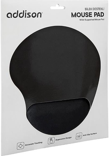 Addison 300521 Bileklik Destekli Mouse Pad Siyah