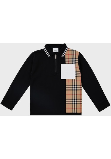 Burberry Cocuk Polo Yaka Sweat 8048255 Black Siyah 14 Ya Fiyatlar ve Ozellikleri