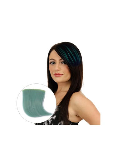 Cbtx Renk Degrade Görünmez Dikişsiz Saç Uzatma Peruk Parçası Düz Saç Parçası Renk Saç Parçası Floresan Yeşil Işık