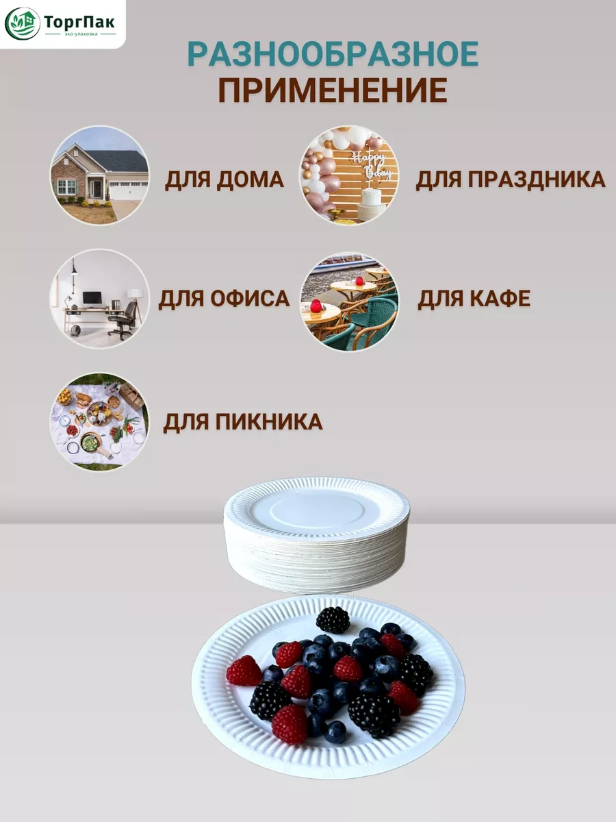 Euecopack Geri Dönüşümlü Kağıt Tabak 18 Cm 50 Adet 223879980 100 adet