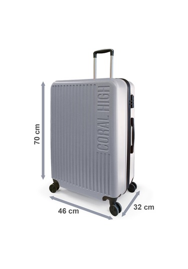 Coral High Abs Kırmızı Büyük Boy Valiz 16448 Kırmızı