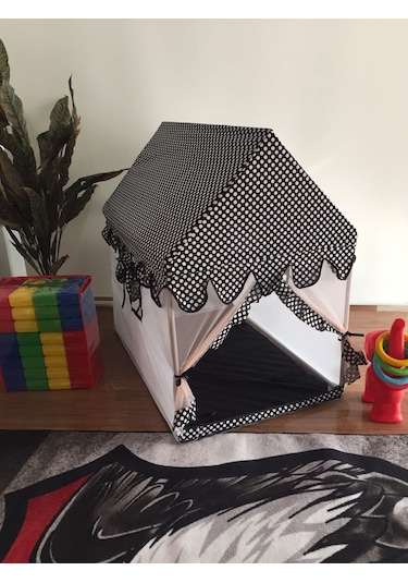 Rüya Puantiyeli Siyah Minderli