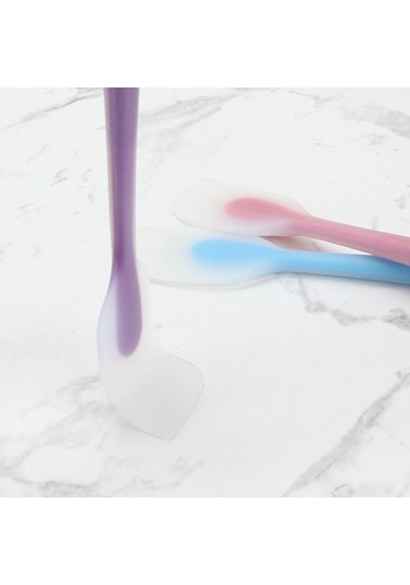 Kırmızı 1 Adet Mutfak Silikon Spatula Krem Pişirme Spatula Mini Saydam Isıya Dayanıklı Kazıyıcı Pişirme Gereçleri Krep Omlet İçin Kullanın