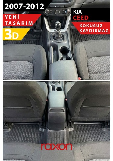 Kia Ceed 2007-2012 3d Havuzlu Paspas Tam Uyumlu Su Geçirmez, Kaymaz