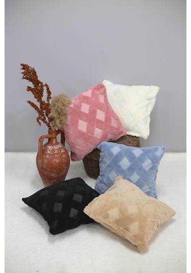 Cross Welsoft Jakarlı Dekoratif Kırlent Kılıfı 43x43 - Ztcross KARIŞIK