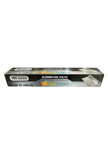 Niceplast Alüminyum Folyo - 45 Cm. X 100 Metre - 12 Mikron - 3 Paket