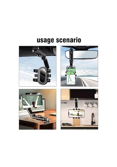Sones Çok Fonksiyonlu Araba Güneşlik Arka Koltuk Cep Telefonu Tutucu Yeşil