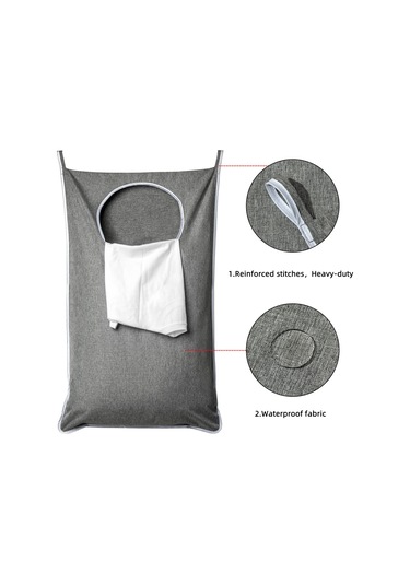 Yifomall Duvar Veya Kapıya Asılabilir Siyah Ev Gereçleri Organizer: Kirli Giyim Sepeti, Duvar Tipi Saklama Çantası Diğer