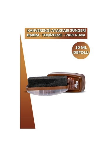 Bağcık + Nuri Leflef Ayakkabı Bakım Temizleme Ve Parlatma Süngeri Depolu 10 Ml Set 001