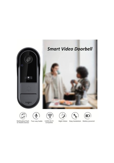 Besthome1 Kablosuz Wifi Gece Görüşlü Kapı Zili, 125 Geniş Açı, İki Yönlü Sesli, Tuya Uygulama Kontrollü, Yüksek Çözünürlüklü, U