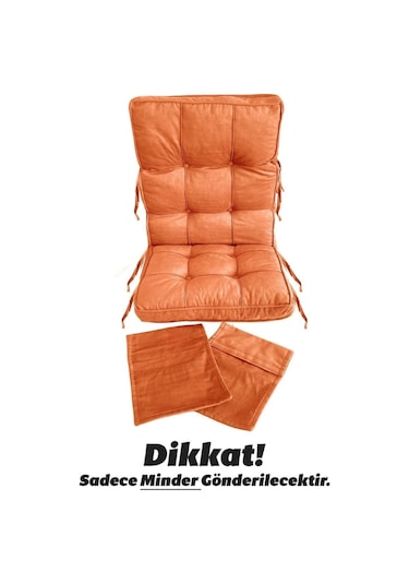 Reyo Home Sallanan Sandalye Minderi Kapitone Çift Cepli Kiremit