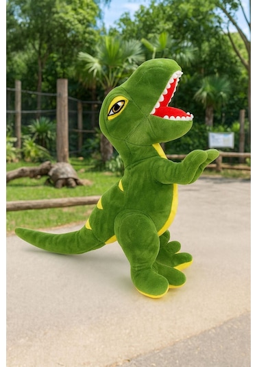Dinazor Peluş Oyuncak Büyük Boy 40 Cm Yeşil