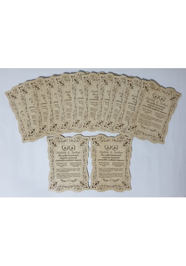 Hdrlazerdizayn Ahşap Düğün Davetiyesi