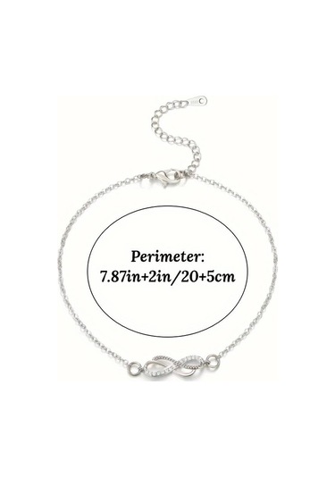 Yaz Plaj Altın Gümüş 8-şekilli Ayak Zinciri Basit Mizaç Bileklik İnce Zincir Kadın Modası Altın