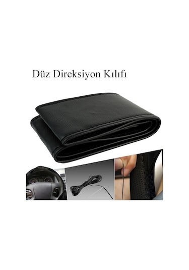 Direksiyon Kılıfı Deri Dikişli Noktalı Düz Dikmeli Direksiyon Kılıfı
